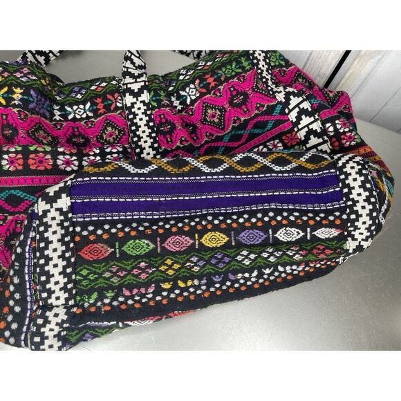 Capelli Colorful Boho Floral Multicolor Lined Interior Embroidered Bag Handbag - Picture 4 of 7